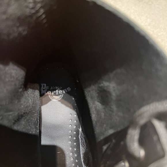 Women’s Dr. Martens Sinclair Black Leather Combat Boots with Yellow Stitching - Picture 7 of 7